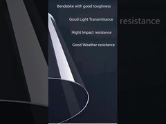 Folha transparente de policarbonato de 1 mm