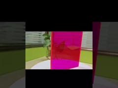 Folha sólida de policarbonato rosa