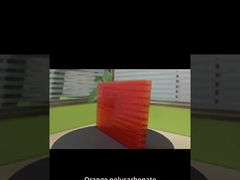 Folha de PC de quatro camadas de cor laranja de 16 mm