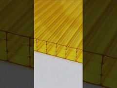 Folha de policarbonato amarelo de quatro camadas de 10 mm