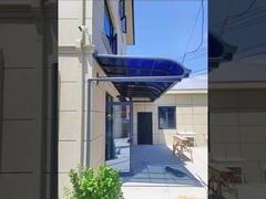 Auto-limpeza Toldo de policarbonato com proteção UV e moldura de liga de alumínio