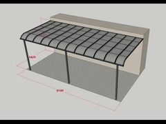 Fabrica de telhados de apoio de alumínio personalizado com folhas de policarbonato da China
