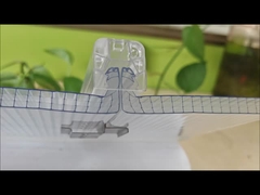 Folha de policarbonato de 6 camadas de fecho em U