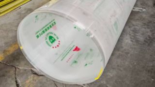 Folha oca de policarbonato em rolos