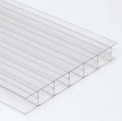 Folha de telhado de policarbonato transparente de parede dupla com design moderno 4mm-20mm de espessura