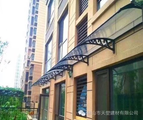 Policarbonato Transparente Folha Rain Shelter Canopy para Proteção em 600mm * 600mm Tamanho