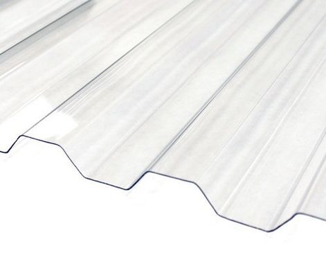 Proteção UV 50um 0,8mm Policarbonato Transparente Corrugada Roofing Wave Sheet