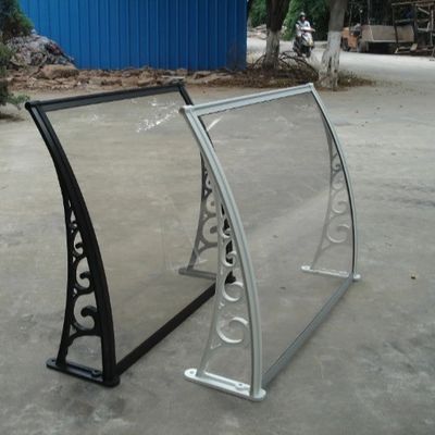 DIY Canopy de telhado de janela exterior com folha transparente de policarbonato auto-limpo protetor solar
