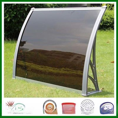 Canopy de alumínio auto-limpo para varanda de policarbonato Shed Entrada Canopy porta da frente