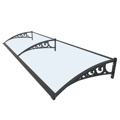 DIY PC balcão de folha oca com suportes de plástico ou alumínio para cobertura de pátio telhado para reduzir o ruído
