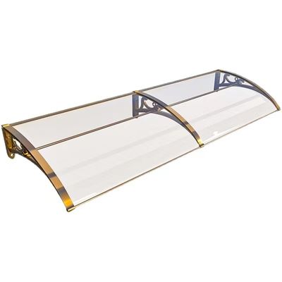 Montagem fácil Sombra solar silenciosa PC Canopy de folha sólida Telhado com redução de ruído do quadro de alumínio