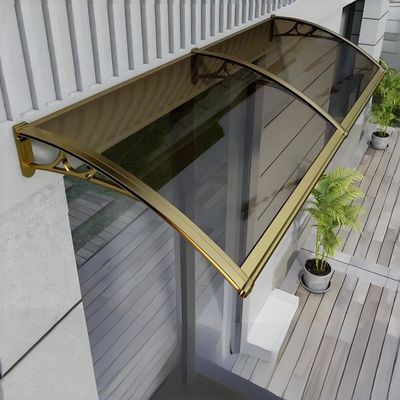 Moderno Ajustável DIY suportes de alumínio folha de PC Canopy chuva e proteção solar