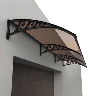 Canopy de janela montado na parede com resistência à variação de temperatura e quadro de perfil de alumínio