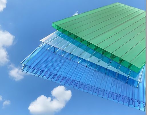 Painel de policarbonato revestido com PE anti-UV para construção interna