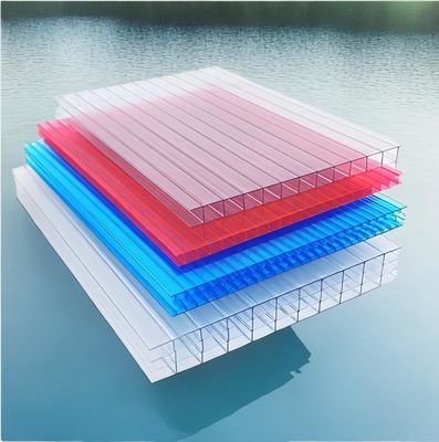 Bom preço. SGS Certificado Resistente a intempéries de policarbonato PC 3-4 Twin Wall Hollow Green Sheet Com Anti-UV on-line