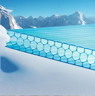 10 mm Twinwall UV Bloqueado Estufas Transparente de Policarbonato Folha de Fava de Mel