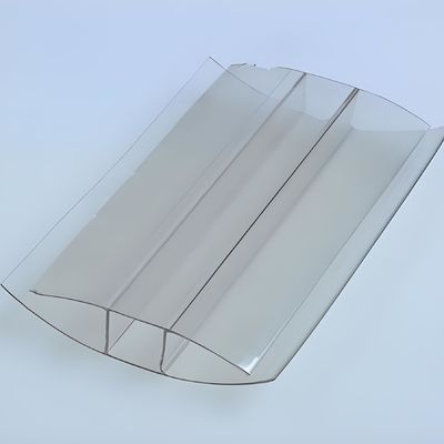 4 mm a 16 mm Polycarbonate versátil claro PC Perfis de plástico H Conector de personalização