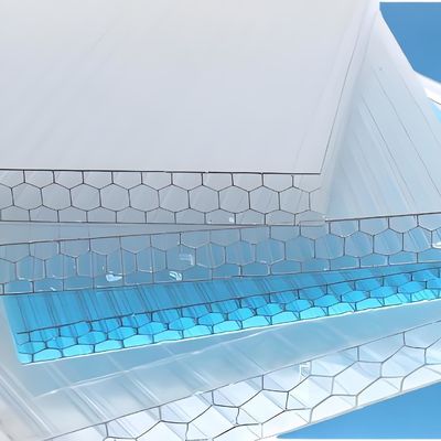 2.1m*5.8m Tamanho 10mm folha de policarbonato de favo de mel Difusão de luz superior e isolamento térmico para construção