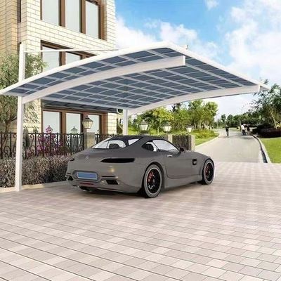 DIY Policarbonato Telhado Alumínio Quadro Carport com telhado de policarbonato para proteção do veículo