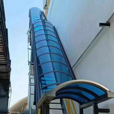 Folha sólida de policarbonato azul Superfície lisa 100% resina virgem de policarbonato Especificações de espessura