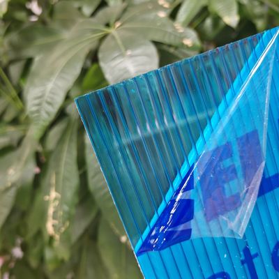 Bom preço. Chapa Oca de Policarbonato Azul 4 pés * 8 pés com Proteção UV e Estrutura Multi-Parede para Aplicações Estruturais e Estéticas on-line