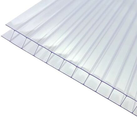 Bom preço. Painel oco de policarbonato multi-parede com 8mm de espessura, proporcionando uma solução leve e durável com proteção UV e alta resistência on-line