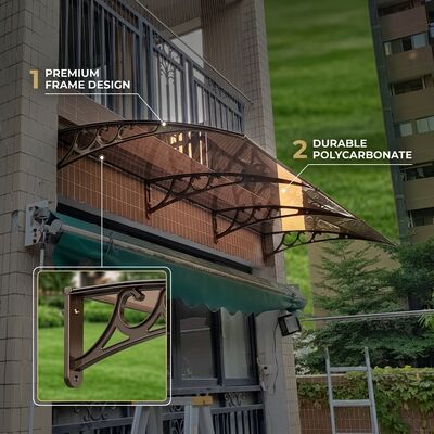 Largura Depende de PC Canopy Geral Cobertura exterior Folha de policarbonato projetado para fornecer proteção contra o sol chuva e vento
