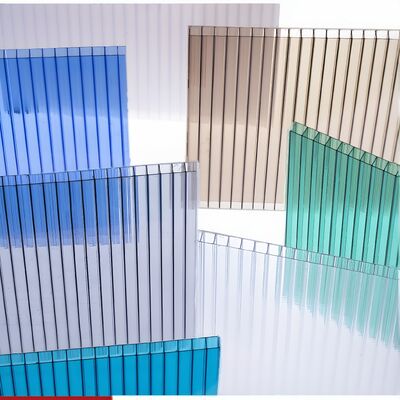 Folha oca do PC da folha oca do policarbonato da opala grossa 4mm a 20mm material de construção durável de pouco peso transparente