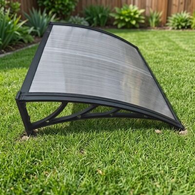 Bom preço. Canopy de porta de policarbonato montado na parede oferecendo resistência ao clima de menos 40 a 120 ° C Adequado para porta on-line