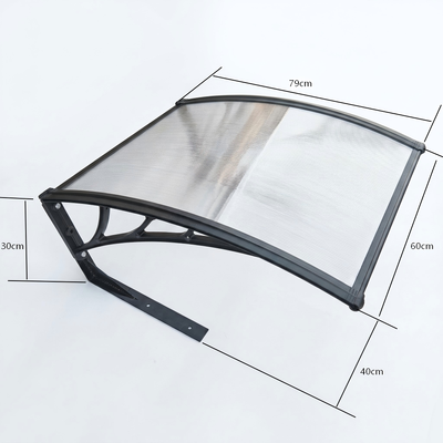 Bom preço. Telhado de chapa de policarbonato oca transparente Suporte de plástico para toldo de cortador de grama Fácil instalação On-line